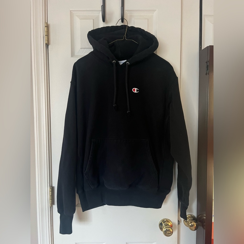 Men’s Champion Classic Black Hoodie Size Large